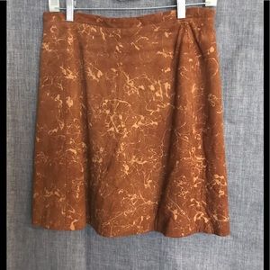 Vintage suede mini skirt